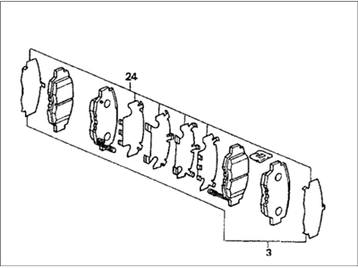 Honda 45022-S5D-405 Set Pad Front