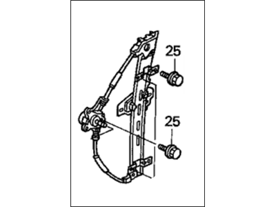 2001 Honda Civic Window Regulator - 72250-S5A-013