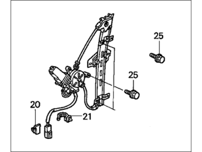 2003 Honda Civic Window Regulator - 72250-S5A-A04