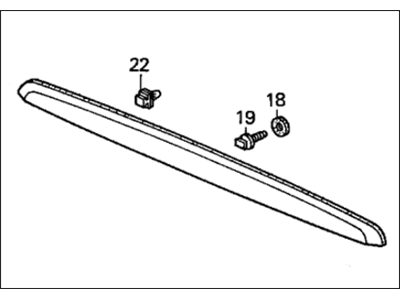 Honda 74890-S5A-003 Garnish Assembly, Rear License