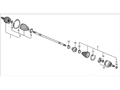 2002 Honda Civic Axle Shaft - 44305-S5A-J61
