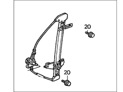 2002 Honda Civic Window Regulator - 72750-S5D-A12