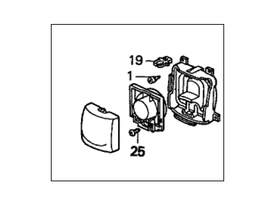 Honda 83430-S5A-A01ZA Holder Assembly, Rear Cup (Gray)