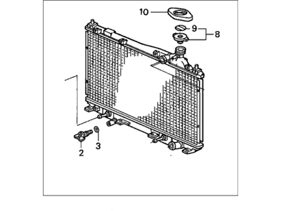 2001 Honda Civic Radiator - 19010-PMP-A53