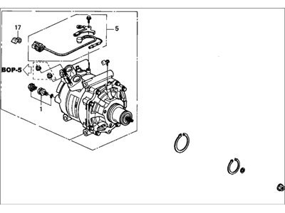 2005 Honda Civic A/C Compressor - 38810-PLM-A12