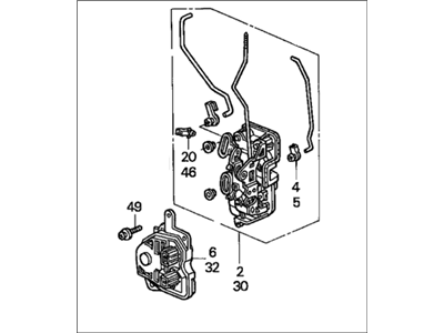 Honda 72110-S5A-A11 Lock Assembly, Right Front Door Power