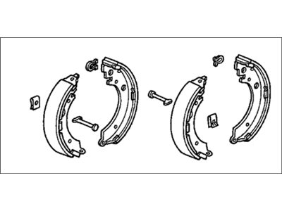 Honda 43053-S5D-A01 Set, Shoe Complete Rear