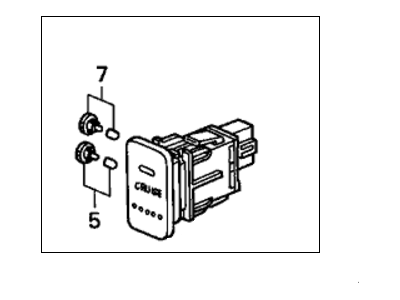 Honda 36775-S5A-A01ZC Switch Assembly, Automatic Cruise Main (Graphite Black)