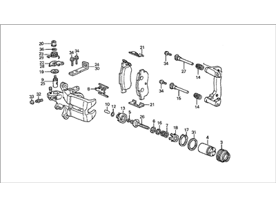 1985 Honda Prelude Brake Caliper - 43230-SF0-672