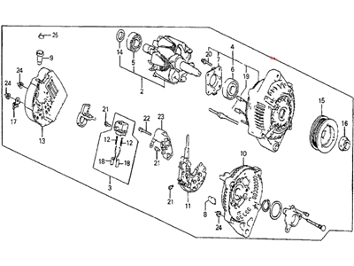 Honda 06311-PJ0-661RM Alternator Assembly (Reman)