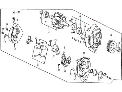 1988 Honda Accord Alternator - 31100-PJ0-661RM