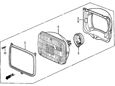 Honda 33100-SB0-771 Headlight Assembly, Passenger Side