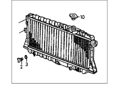 1984 Honda Prelude Radiator - 19010-PC7-672