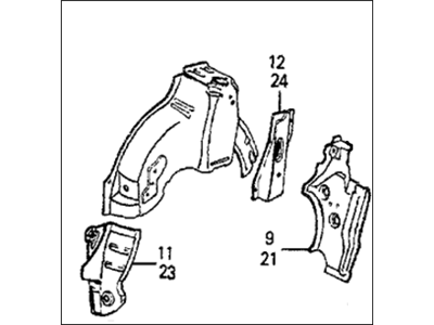 Honda 70590-SB0-670ZZ Wheelhouse, R. RR.