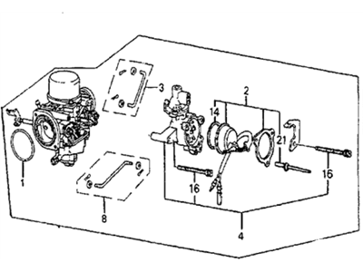 1987 Honda Prelude Carburetor - 16101-PC7-A12