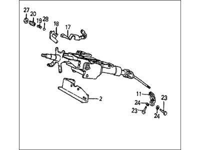 1985 Honda Prelude Steering Column - 53200-SB0-673