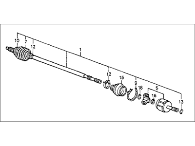 1983 Honda Prelude Axle Shaft - 44305-SB0-622