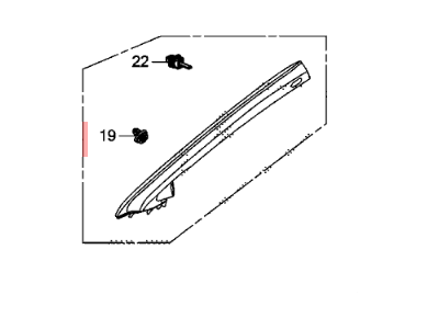 Honda 84101-TR3-A01ZB Garnish Assy., R. FR. Pillar *NH220L* (CLEAR GRAY)