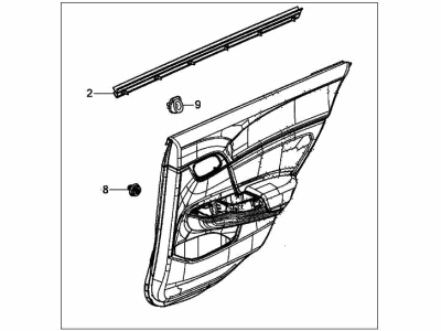 2014 Honda Civic Door Trim Panel - 83750-TR7-A12ZB