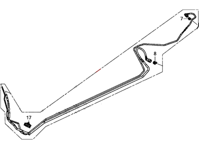 Honda 16050-TR0-B00 Set, Fuel Pipe Assembly