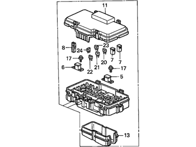 2001 Honda Civic Relay Block - 38250-S5P-A01