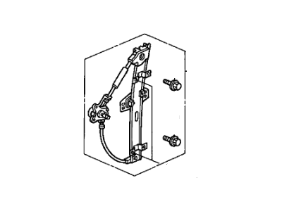 Honda 72250-S5P-A11 Regulator Assembly, Left Front Door (Manual)