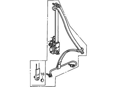 Honda 04818-S5P-A01ZC Outer Set, Left Front Seat Belt (Ivory)