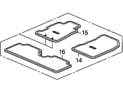 Honda 83600-S5P-A01ZB Floor Mat Set *YR239L* (KI IVORY)