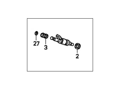 Honda 06164-PL2-L00 Injector Set, Fuel