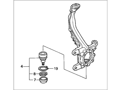 Honda 51210-SM4-J52 Knuckle, Right Front