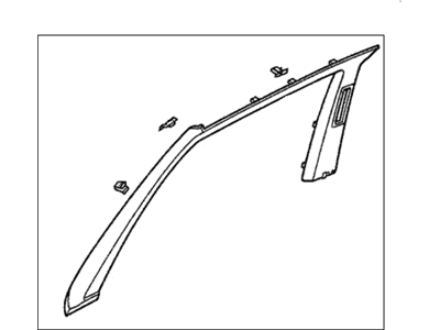 Honda 84151-SM4-A02ZC Garnish Assy., L. FR. Pillar *B46L* (LOFTY BLUE)