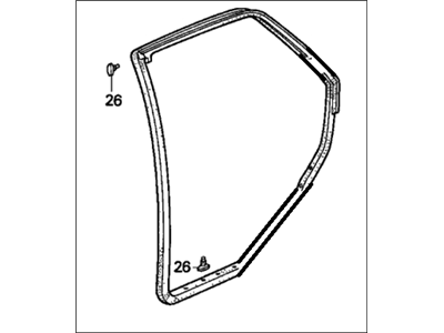 1990 Honda Accord Door Seal - 72810-SM4-013