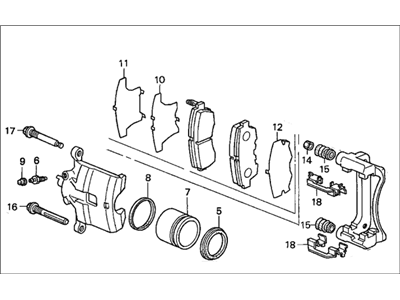 1992 Honda Accord Brake Caliper - 06452-SM4-505RM