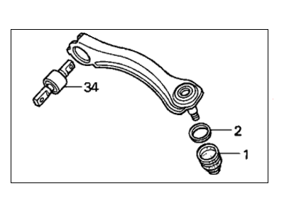 Honda 52400-SM4-A01 Arm, Left Rear (Upper)