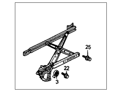 1993 Honda Accord Window Regulator - 72250-SM1-A01