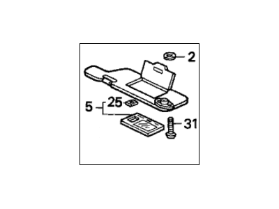 1992 Honda Accord Sun Visor - 83280-SM1-A21ZC