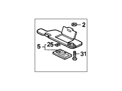 1991 Honda Accord Sun Visor - 83280-SM4-A22ZA