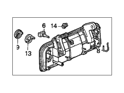 Honda 72180-SM4-003ZA Handle Assembly, Left Front (Outer) (Frost White)