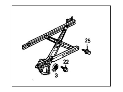 1993 Honda Accord Window Regulator - 72210-SM1-A01