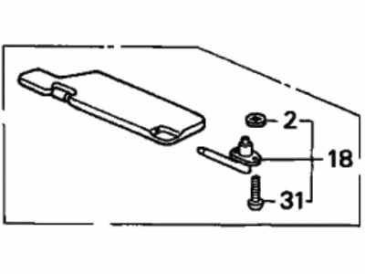1992 Honda Accord Sun Visor - 83280-SM4-A16ZB