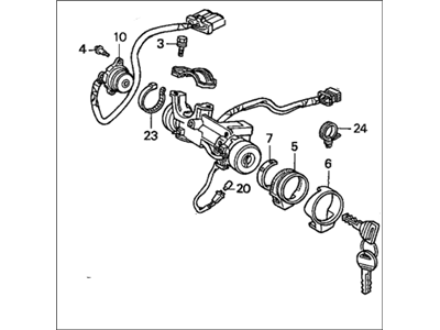 1992 Honda Accord Ignition Lock Cylinder - 35100-SM5-A12