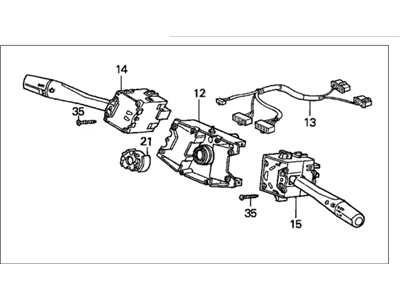 1990 Honda Accord Turn Signal Switch - 35250-SM4-A22