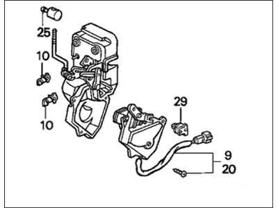 1992 Honda Accord Rear Passenger Door Handle Latch - 72650-SM4-J02