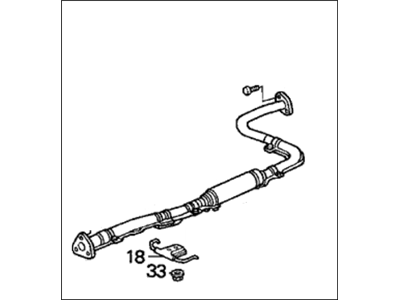 Honda 18220-SM4-A33 Pipe B, Exhuast