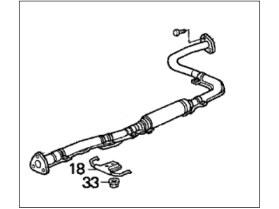 Honda 18220-SM4-A53 Pipe B, Exhuast