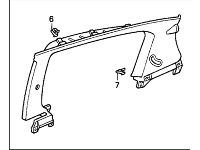 Honda 84130-SR3-J00ZC Lining, R. Quarter *NH220L* (CLEAR GRAY)