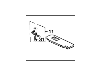 1993 Honda Civic Sun Visor - 83230-SR3-A20ZA