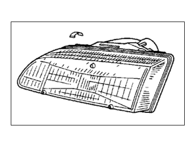 Honda 33151-SR3-A01 Headlight Unit, Driver Side