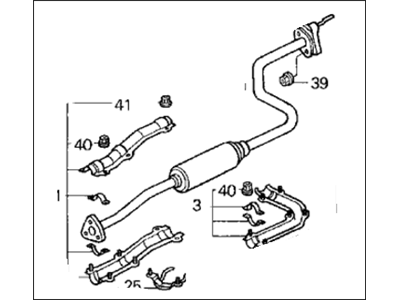 Honda 18220-SR0-A22 Pipe B, Exhuast