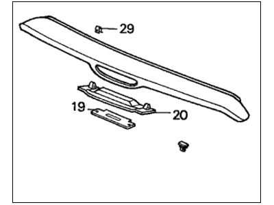 Honda 74990-SR3-H00 Garnish, Tailgate Spoiler